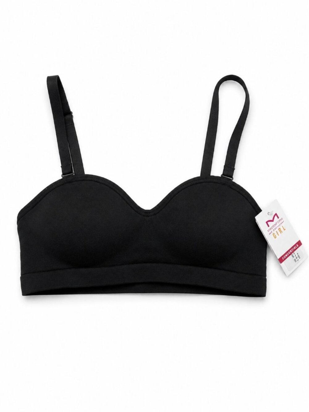 Maidenform Girl size 32A Convertible Black Bra NEW